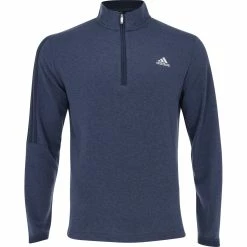 Adidas 3-Stripes 1/4 Zip Outerwear Pullover Golf Apparel