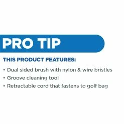 Divot Cleaning Brush With Retractable Cord Bag/Cart Accessories -Cheap Apparel Store divot cleaning brush with retractable cord bag cart accessories 1