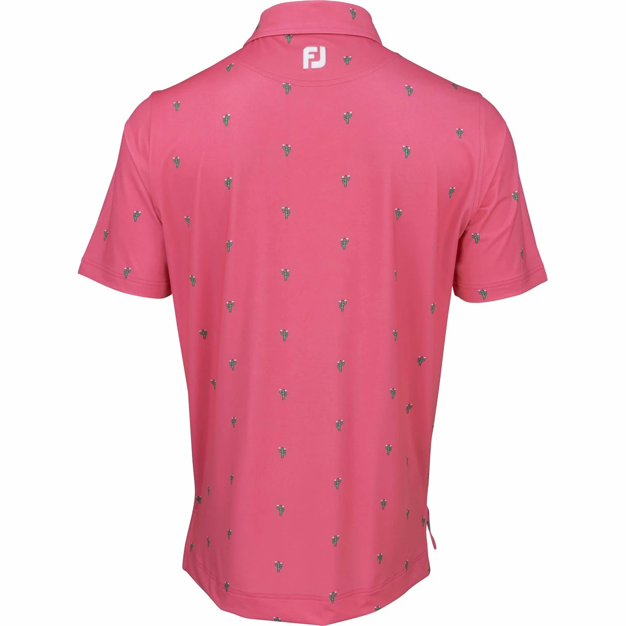 FootJoy Cactus Print Lisle Self Collar Polo Shirt Polo Short Sleeve Golf Apparel 4 FootJoy Cactus Print Lisle Self Collar Polo Shirt Polo Short Sleeve Golf Apparel - Image 2