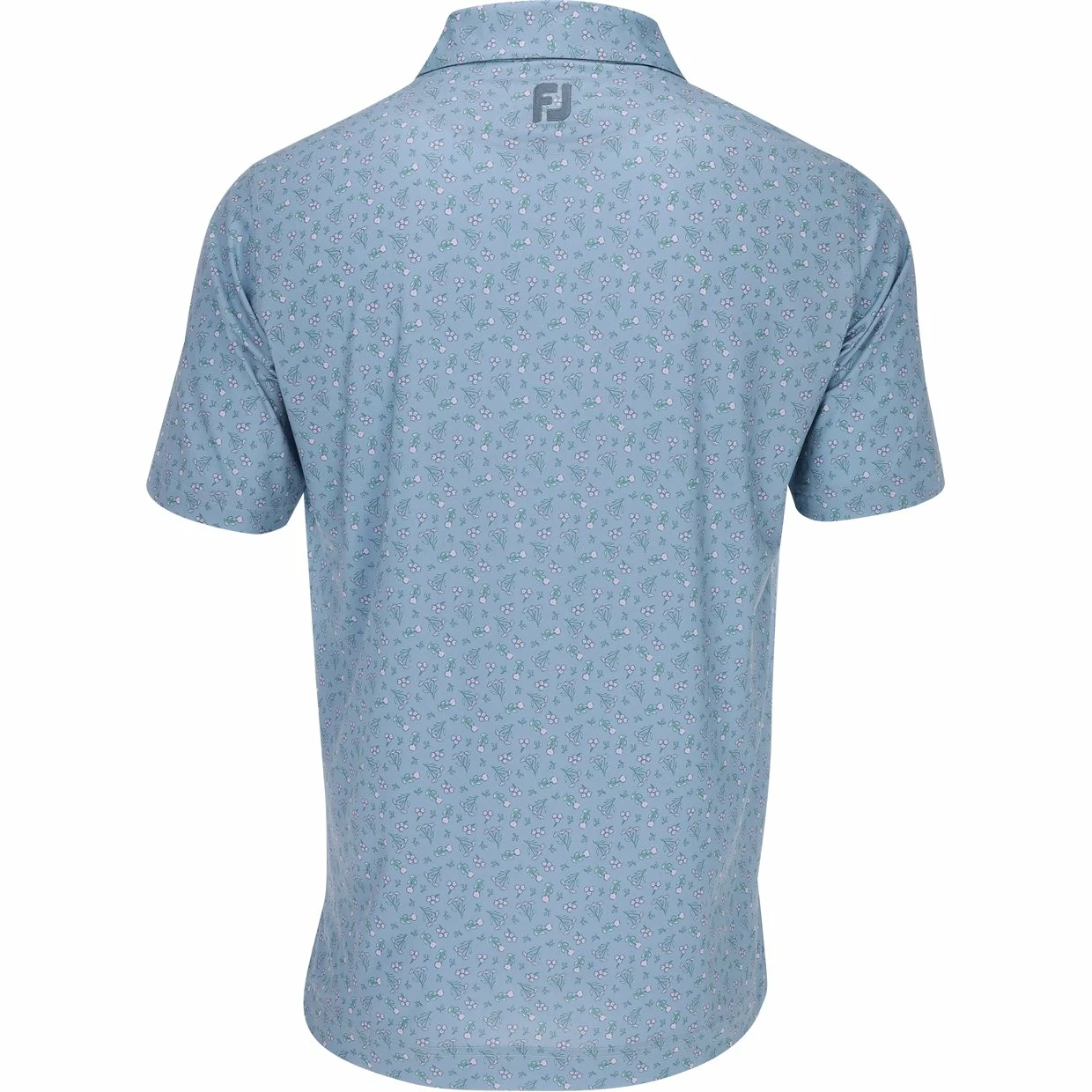 FootJoy Mini Floral Lisle Self Collar Shirt Polo Short Sleeve Golf Apparel 4 FootJoy Mini Floral Lisle Self Collar Shirt Polo Short Sleeve Golf Apparel - Image 2