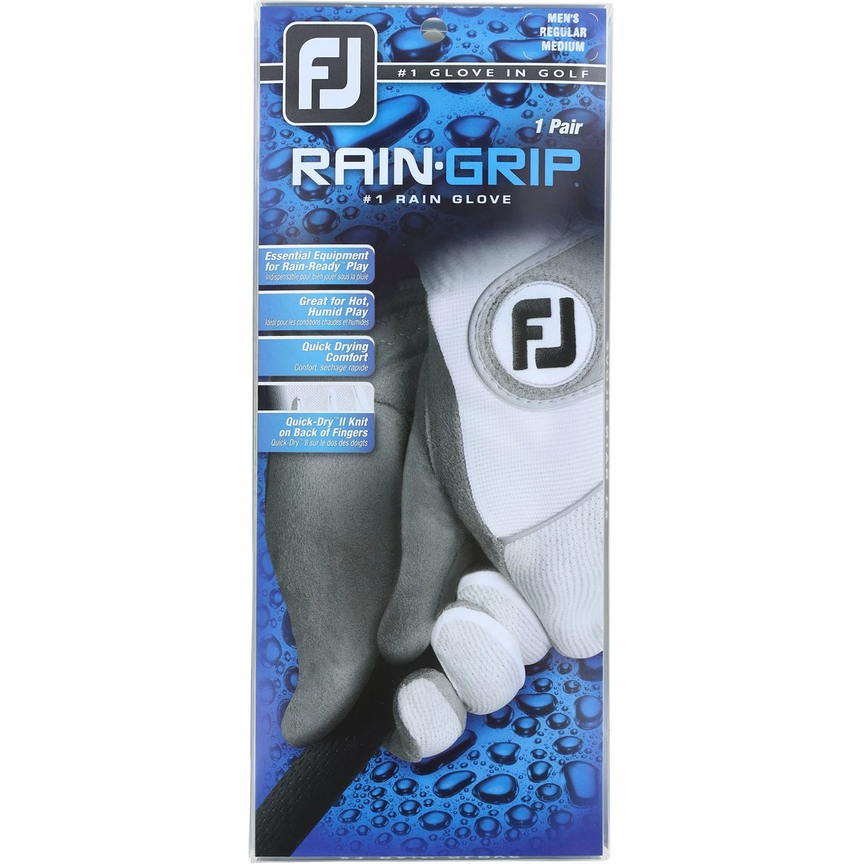 FootJoy RainGrip White Left Handed Golf Glove Golf Gloves 4 FootJoy RainGrip White Left Handed Golf Glove Golf Gloves - Image 2