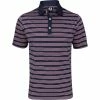 FootJoy Trio Stripe Lisle Self Collar Shirt Polo Short Sleeve Golf Apparel