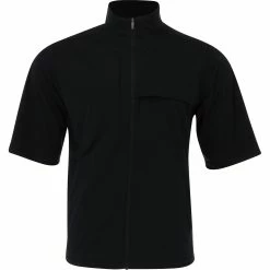 Greg Norman Weatherknit SS Full-Zip Rainwear Rain Shirt Golf Apparel