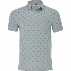 Linksoul Gingko Print Oxford Shirt Polo Short Sleeve Golf Apparel