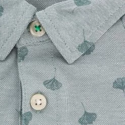 Linksoul Gingko Print Oxford Shirt Polo Short Sleeve Golf Apparel -Cheap Apparel Store linksoul gingko print oxford shirt 4