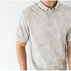 Linksoul Leaflet Print Oxford Shirt Polo Short Sleeve Golf Apparel -Cheap Apparel Store linksoul leaflet print oxford shirt 2