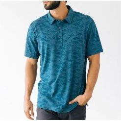 Linksoul Seaweed Print Anza Shirt Polo Short Sleeve Golf Apparel -Cheap Apparel Store linksoul seaweed print anza shirt 2