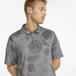 Puma Cloudspun Leaves N' Flowers Shirt Polo Short Sleeve Golf Apparel -Cheap Apparel Store puma cloudspun leaves n flowers shirt 2