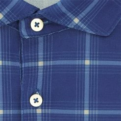 Turtleson Davis Plaid Pique Performance Shirt Polo Short Sleeve Golf Apparel -Cheap Apparel Store turtleson davis plaid pique performance shirt 3