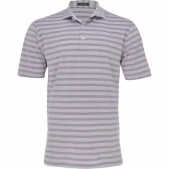 Turtleson Flynn Stripe Oxford Performance Shirt Polo Short Sleeve Golf Apparel