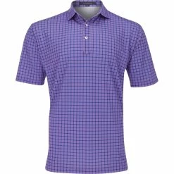 Turtleson Harold Windowpane Performance Shirt Polo Short Sleeve Golf Apparel