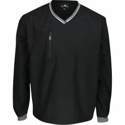 Weather Company Microfiber V-Neck Windshirt Outerwear Pullover Golf Apparel
